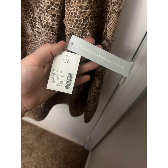 CATHERINES Jacket Size 2X 22/24W Casual Reptile Print Open Front Stylish #1119 - Picture 4 of 9